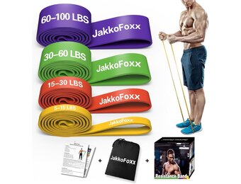 Weerstandsbanden Set (4 stuks) - Krachttraining & Fysiotherapie - 27% Korting