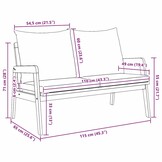 VidaXL Tuinbank met Kussens - Bruin Acaciahout - 35% Korting
