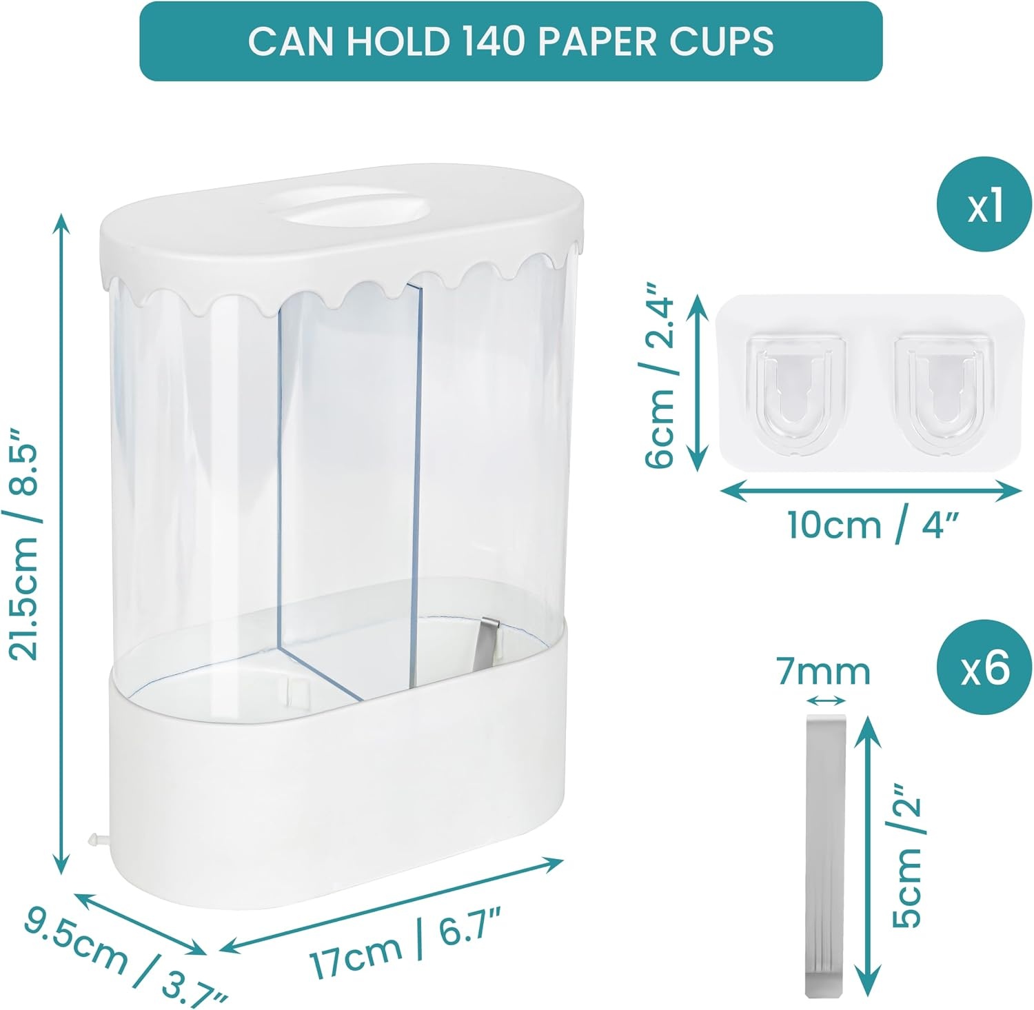Dubbele Bekerdispenser 140 stuks - Met 60% Korting!