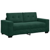 VidaXL Loveseat Sofa Donkergroen Fluweel - 60% Korting