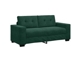 VidaXL Loveseat Sofa Donkergroen Fluweel - 60% Korting