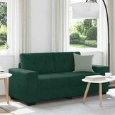 VidaXL Loveseat Sofa Donkergroen Fluweel - 60% Korting