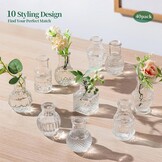 Glazen Mini Vazen Set (40 Stuks) - Vintage Decoratie