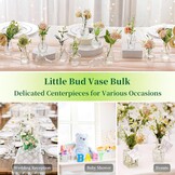 Glazen Mini Vazen Set (40 Stuks) - Vintage Decoratie