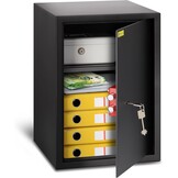 Kluis met Dubbelbaardslot: 50x35x35cm Zwart - 34% Korting!