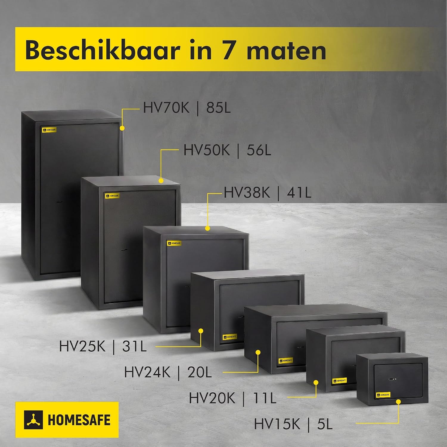 Kluis met Dubbelbaardslot: 50x35x35cm Zwart - 34% Korting!