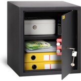 Kluis met Dubbelbaardslot: 50x35x35cm Zwart - 34% Korting!