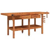 Werkbank met Lades & Bankschroef - Acaciahout (192x62x83 cm) - 55% Korting