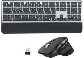 Draadloos Toetsenbord Muis Set: Ergonomisch, Wit Verlicht & Oplaadbaar (40% Korting)