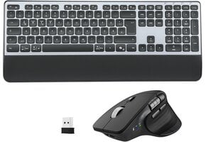 Draadloos Toetsenbord & Muis Combo M9100 - Ergonomisch, Verlicht, 67% Korting