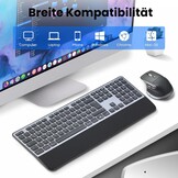 Draadloos Toetsenbord & Muis M9100 | Ergonomisch, Verlicht, Oplaadbaar | 60% Korting