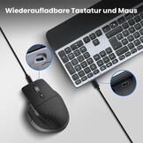 Draadloos Toetsenbord & Muis M9100 | Ergonomisch, Verlicht, Oplaadbaar | 60% Korting