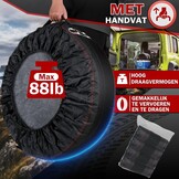 Bandentassen Set (4 stuks) voor 18-22 inch | 600D Textiel | Zwart/Rood | 34% Korting