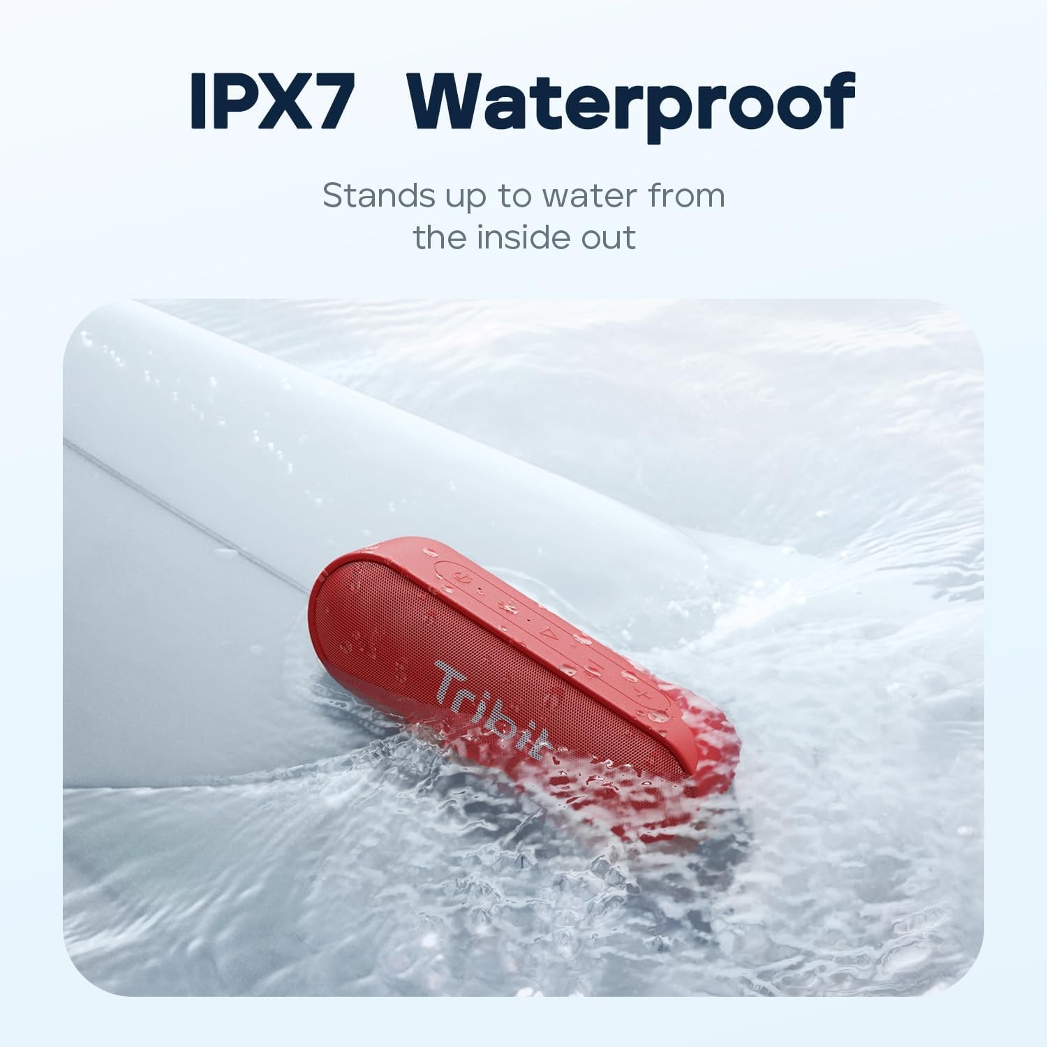 Tribit Bluetooth-luidspreker, XSound Go-luidspreker met 16 W luid geluid en diepere bas, 24 uur speeltijd, IPX7 waterdicht, Bluetooth 5.0 TWS Pairing