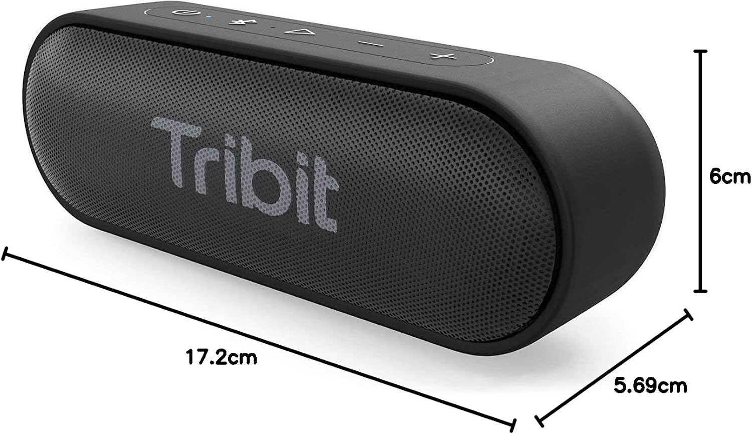 Tribit Bluetooth-luidspreker, XSound Go-luidspreker met 16 W luid geluid en diepere bas, 24 uur speeltijd, IPX7 waterdicht, Bluetooth 5.0 TWS Pairing