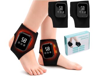 Draadloos Voet- & Enkelmassageapparaat | 3 Warmte- & Trillingsstanden | 33% Korting