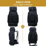 80L Outdoor Wandelrugzak - Waterdicht, Zwart, incl. Regenhoes - 33% Korting