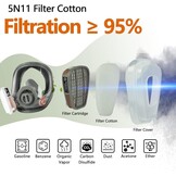 Gasmasker Volgelaatsmasker met 40mm Koolstoffilter - Nukleair & Chemisch