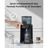 Flessenmaker voor baby's, flessenwarmer voor baby's, instant warmer, waterdispenser voor onmiddellijke productie van formuleflessen, 4 temperaturen, 72 uur smart thermostaat, warmwaterdispenser, zwart