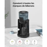 Flessenmaker voor baby's, flessenwarmer voor baby's, instant warmer, waterdispenser voor onmiddellijke productie van formuleflessen, 4 temperaturen, 72 uur smart thermostaat, warmwaterdispenser, zwart