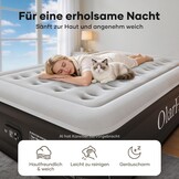 OlarHike Luchtmatras, zelfopblazend, luchtbed, logeerbed, opblaasbaar matras, tent, bank, luchtbed voor 2 personen, zelfopblaasbaar luchtmatras voor camping of thuisgebruik, 200 x 140 x 46 cm