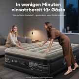 OlarHike Luchtmatras, zelfopblazend, luchtbed, logeerbed, opblaasbaar matras, tent, bank, luchtbed voor 2 personen, zelfopblaasbaar luchtmatras voor camping of thuisgebruik, 200 x 140 x 46 cm