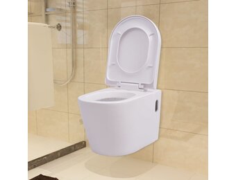 Hangend toilet keramiek wit met soft-close - 30% korting