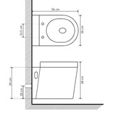 Hangend toilet keramiek wit met soft-close - 30% korting