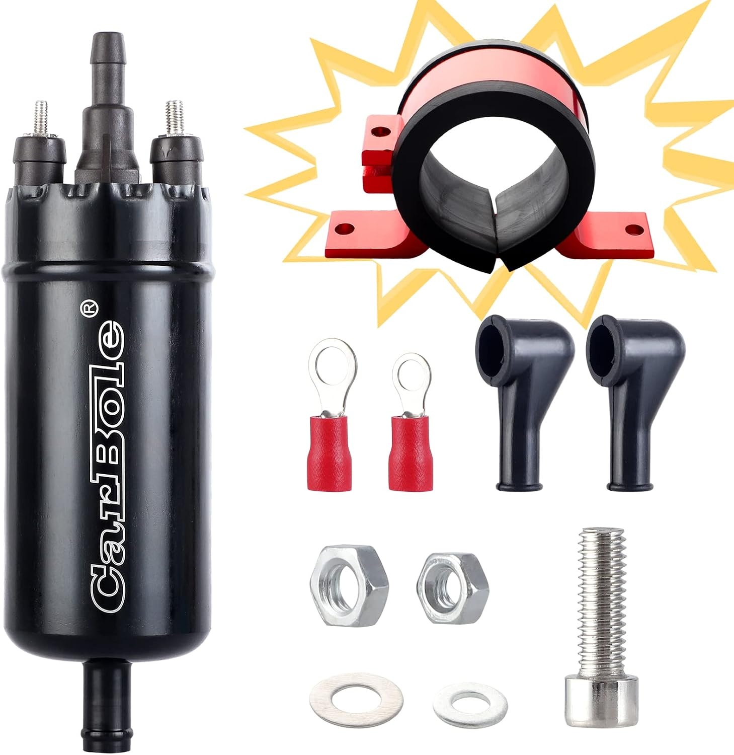 CarBole Universele Elektrische Brandstofpomp 12V Zwart - 135 L/u