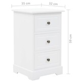 VidaXL Nachtkastje 35x32x59 cm MDF & Grenenhout - 34% Korting!