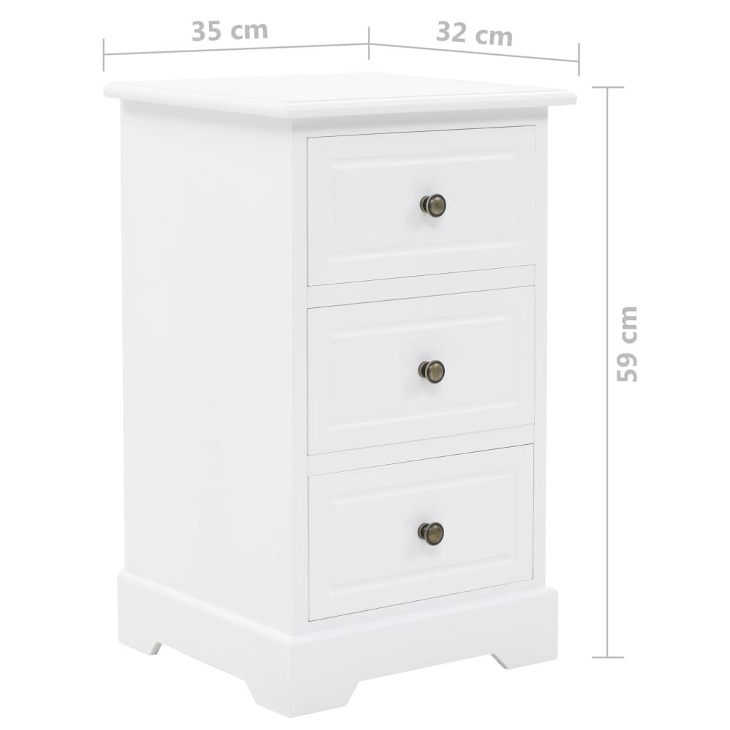 VidaXL Nachtkastje 35x32x59 cm MDF & Grenenhout - 34% Korting!