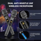 Draagbaar Karaoke Systeem met 2 Microfoons & 100W RMS - 30% Korting