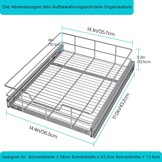 33% Korting: Uittrekbare Keukenlade Organizer | Verchroomd | 38x43 cm
