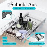 33% Korting: Uittrekbare Keukenlade Organizer | Verchroomd | 38x43 cm