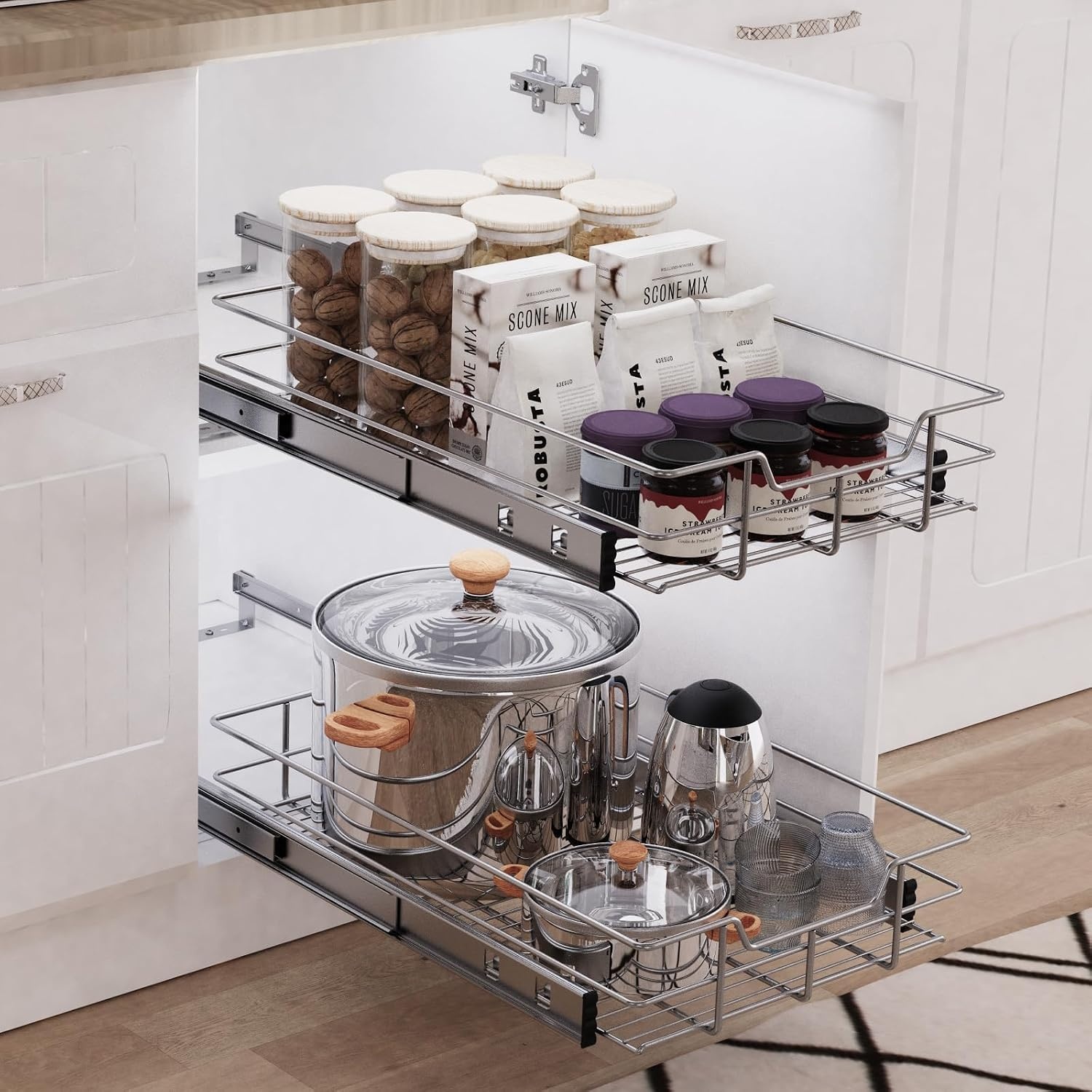 33% Korting: Uittrekbare Keukenlade Organizer | Verchroomd | 38x43 cm