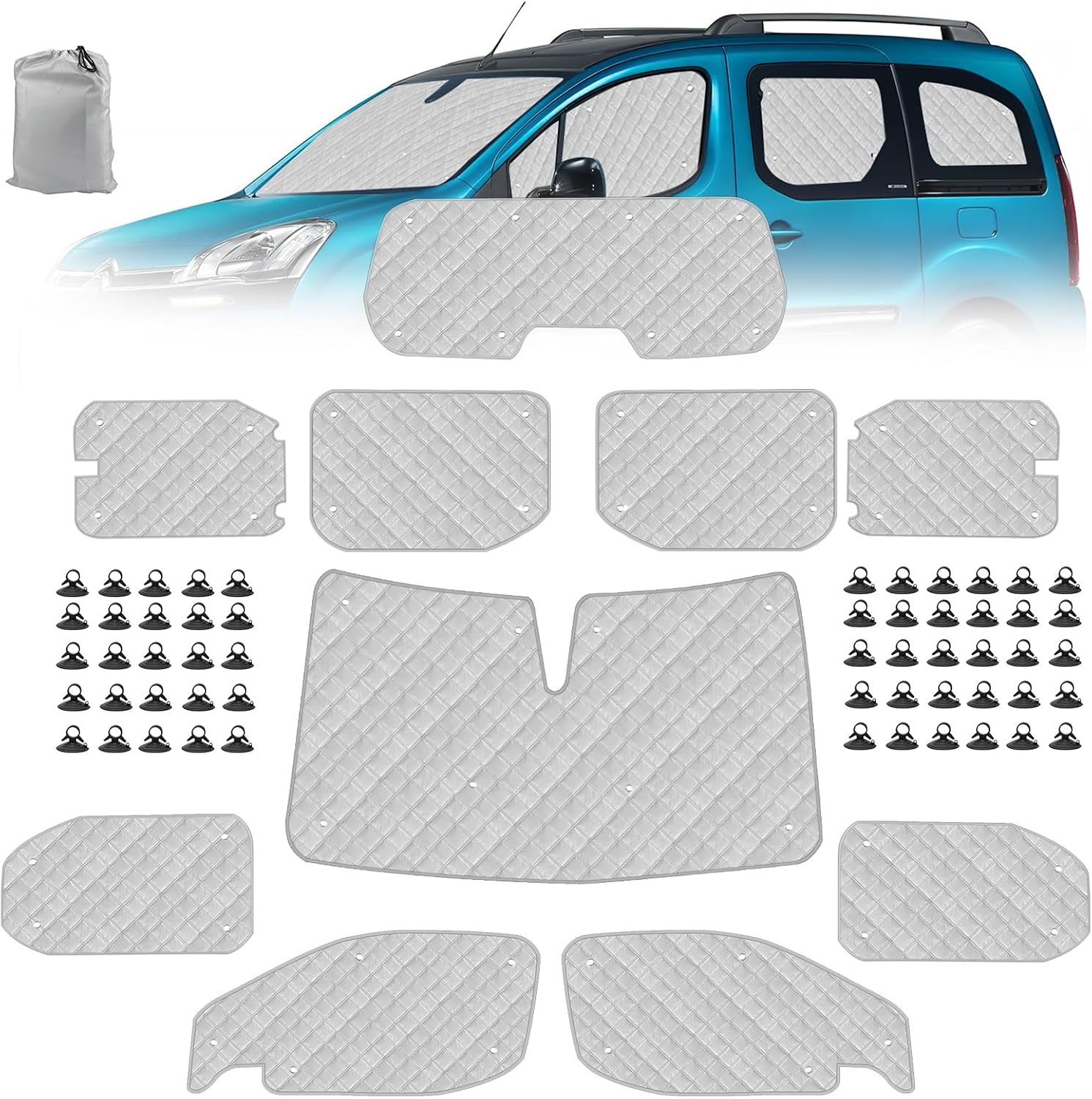 10-delig Zonnescherm Set Citroën Berlingo XLWB 2018-2025 - 29% Korting