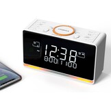 DAB+ & FM-wekkerradio met 40 voorkeurszenders, Bluetooth, sluimerfunctie, slaaptimer, instelbaar volume, dimmer, USB-poort en hoofdtelefoonaansluiting, wekker voor in de slaapkamer iTOMA 728