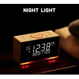 DAB+ & FM-wekkerradio met 40 voorkeurszenders, Bluetooth, sluimerfunctie, slaaptimer, instelbaar volume, dimmer, USB-poort en hoofdtelefoonaansluiting, wekker voor in de slaapkamer iTOMA 728