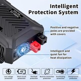 DATOUBOSS Omvormer 12v naar 230v Zuivere Sinus 2000W/4000W, Omvormer 12v naar 230v met 2 EU Stopcontacten, USB & Type-c-uitgang en LCD-Display, Voor Thuis, Campers, Vrachtwagens