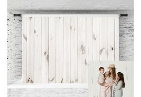 Witte Houten Textuur Fotoachtergrond 2,2 x 1,5m - Microfiber