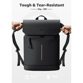 Laptoprugzak voor dames, 39,6 cm (15,6 inch), modieus, casual, voor werk en universiteit, waterdichte laptoprugzak met modern design, ideaal voor reizen, kantoor en school, Zwart, 15,6