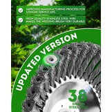 Strimmer Head,Wire Grass Trimmer Cutter Head,Universal Strimmer Wire Brush Head,Strimmer Attachments,for Garden Lawn Overgrown Area,Sturdy and Durable 8 Inch