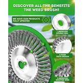 Strimmer Head,Wire Grass Trimmer Cutter Head,Universal Strimmer Wire Brush Head,Strimmer Attachments,for Garden Lawn Overgrown Area,Sturdy and Durable 8 Inch