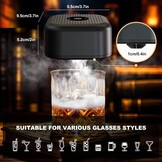 Elektrische whisky smokerset met 4 houten chips, whiskyglazen & ijsbalvorm, oplaadbare cocktail smokerkit, drankrook-r cadeau voor vader, cocktailliefhebbers