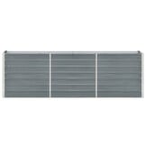 vidaXL Plantenbak verhoogd 240x40x77 cm gegalvaniseerd staal grijs