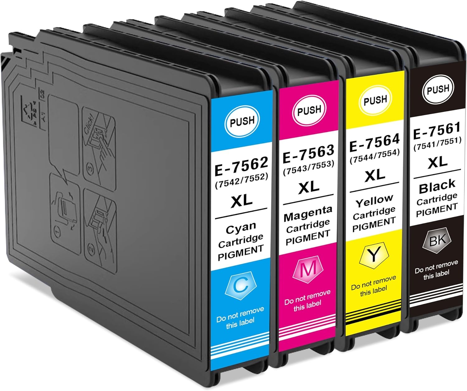 Inktcartridges T7561-T7564 voor Epson Workforce Pro WF-8090/8500 (4-pack) - 57% Korting!