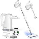 2-in-1 Stoomreiniger & Stoommop, 10-in-1, 1300W, Wit - 61% Korting