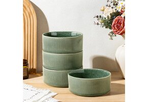 4-delige Kommenset Steengoed 16 cm | Handgemaakt | 62% Korting