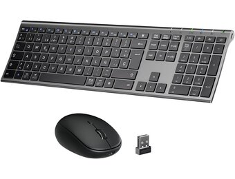 Draadloos Toetsenbord & Muis Set - Grijs - 29% Korting