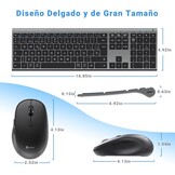 Draadloos Toetsenbord & Muis Set QWERTY DK03 Grijs - 57% Korting